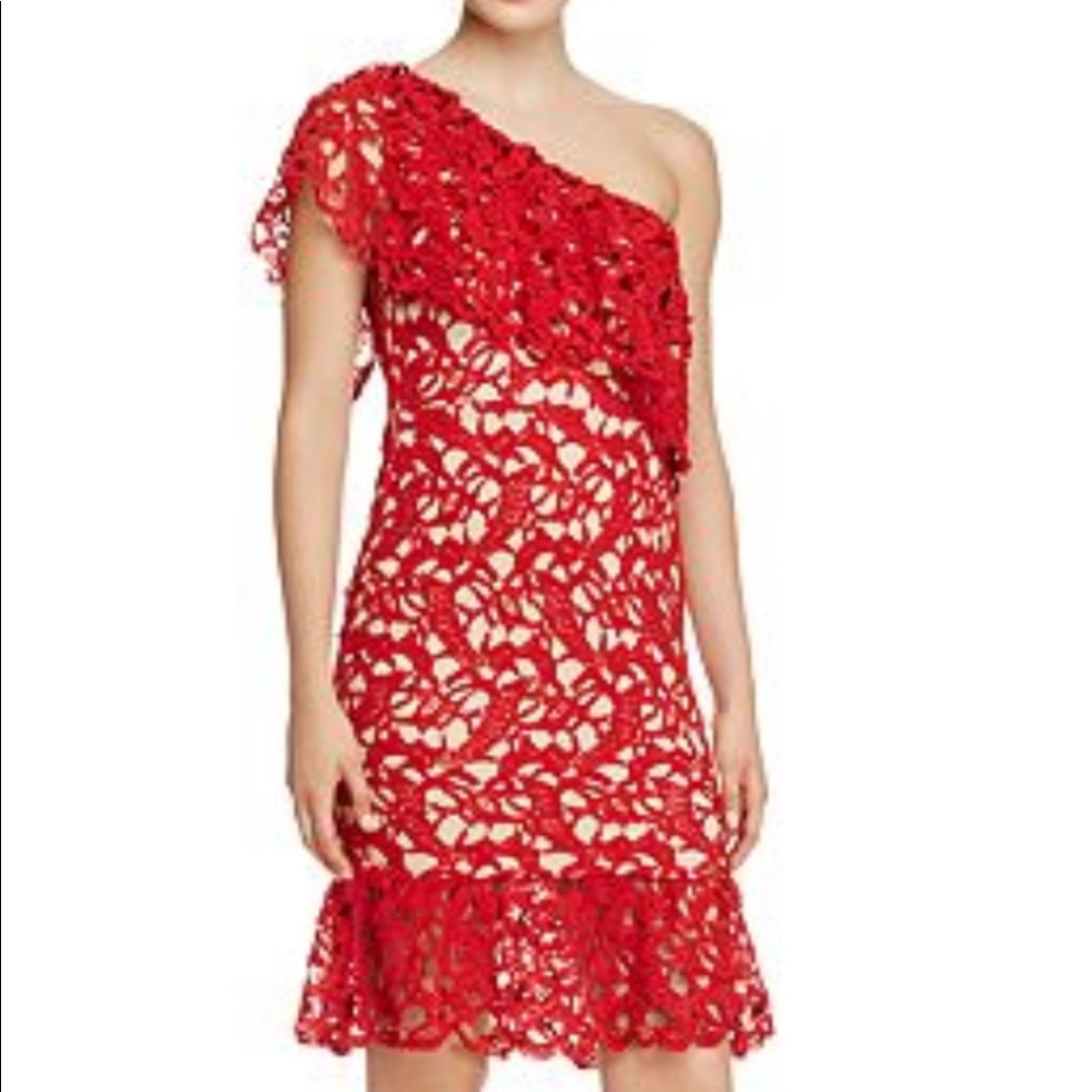 NWT Aqua Red Lace Mini Dress